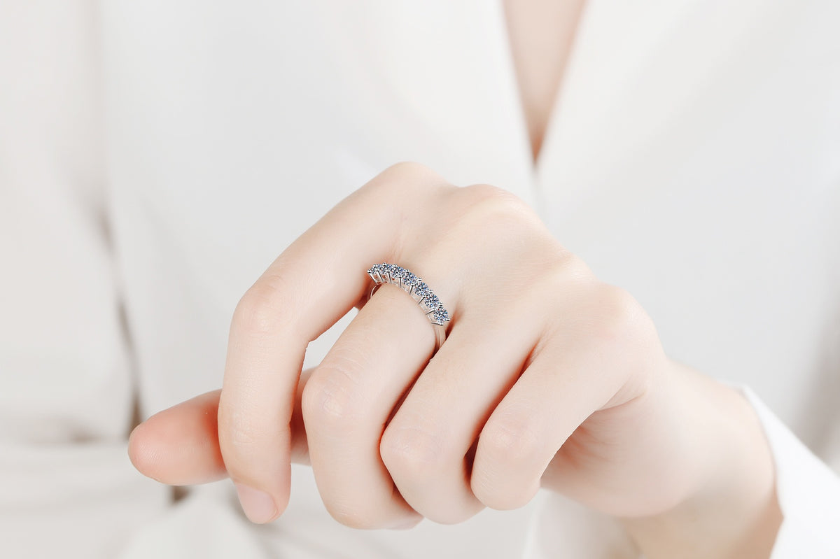 Seven-Stone Half Eternity Ring