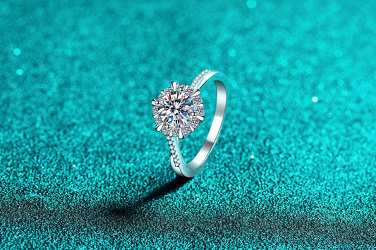 Twisted Pavé Solitaire Ring