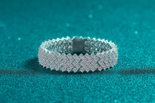 Wide Pavé Statement Bracelet