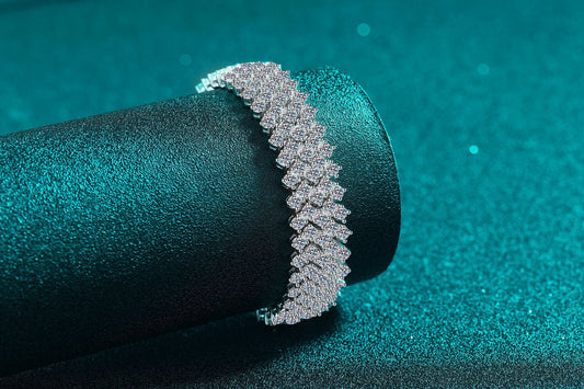 Wide Pavé Statement Bracelet